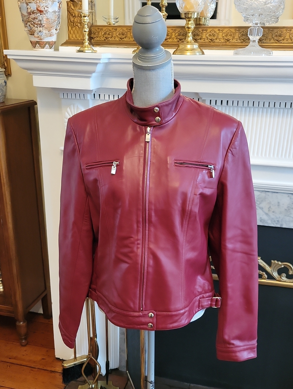 Hugo Buscati Leather Moto Jacket